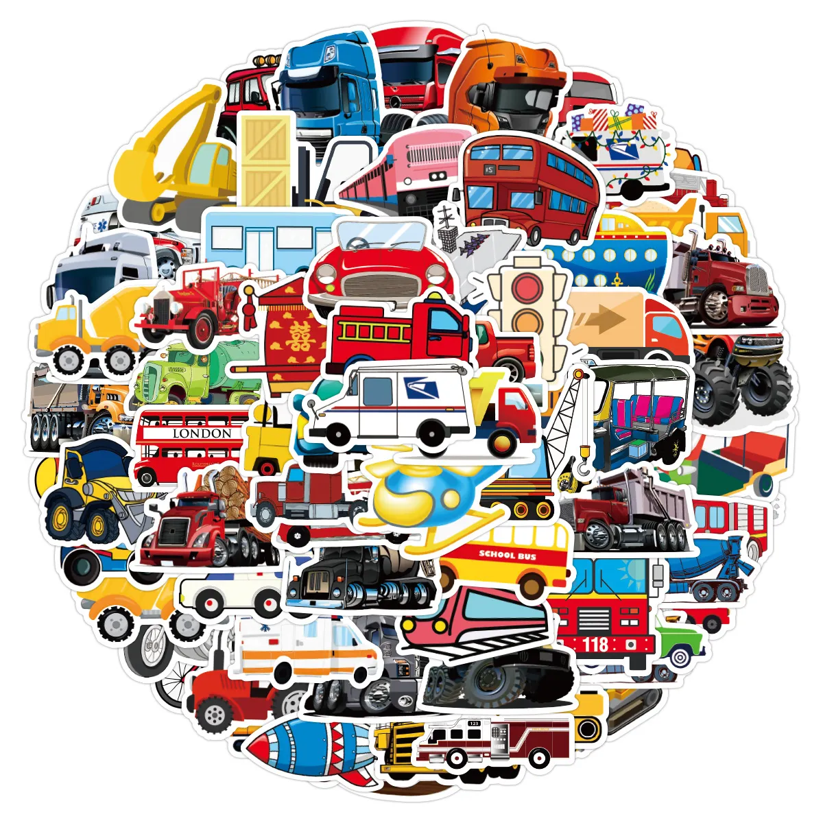 Truck Car Stickers For Kids 10/30/50/100 Pack Waterproof Vinyl Decals For  Suitcases, Skateboards, Laptops, Luggage, Fridges, Phones, Cars From  Ddmymaster, $12.3 | DHgate.Com, image size:1200x1200