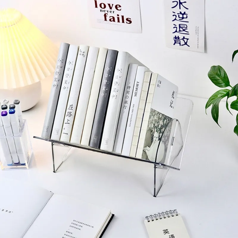 Wholesale Modern Desktop Bookshelf Organizer In Black Tilted Storage ...