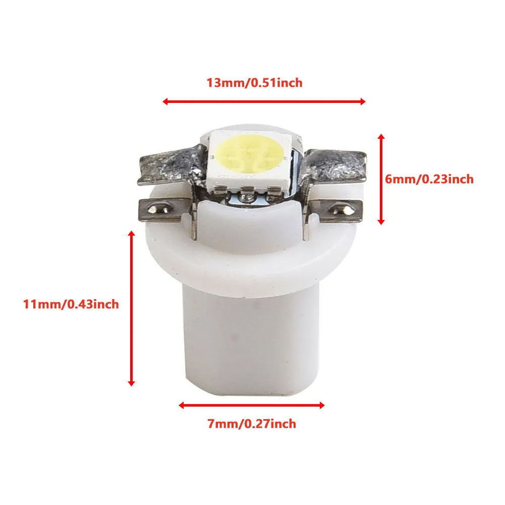 britelites 10x T5 B8.5D Neo Wedge 5050 SMD LED White Car