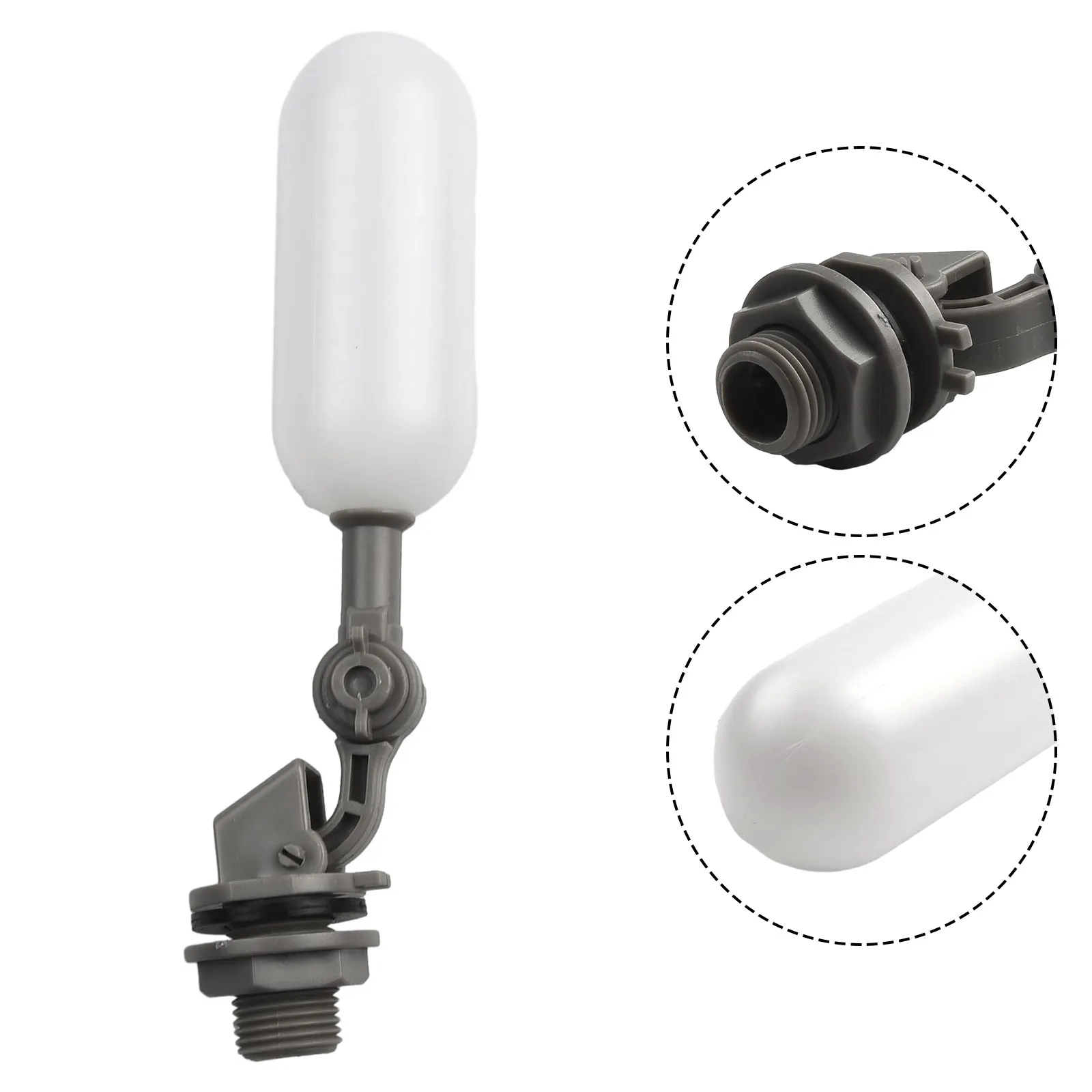 thumbnail image 2 of 2X Mini DN15 1/2 Inch Spool Box Float Valve Connection Filling Valve Float Valve White 2 X 1 2 Inch Float Valve Switch White 2 of 14
