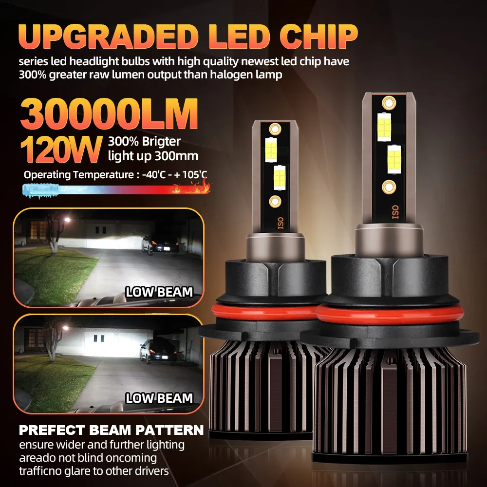 Bevinsee 2X 9005 HB3 LED Headlight Bulbs For Ford Transit 14-19 High Beam 150W E