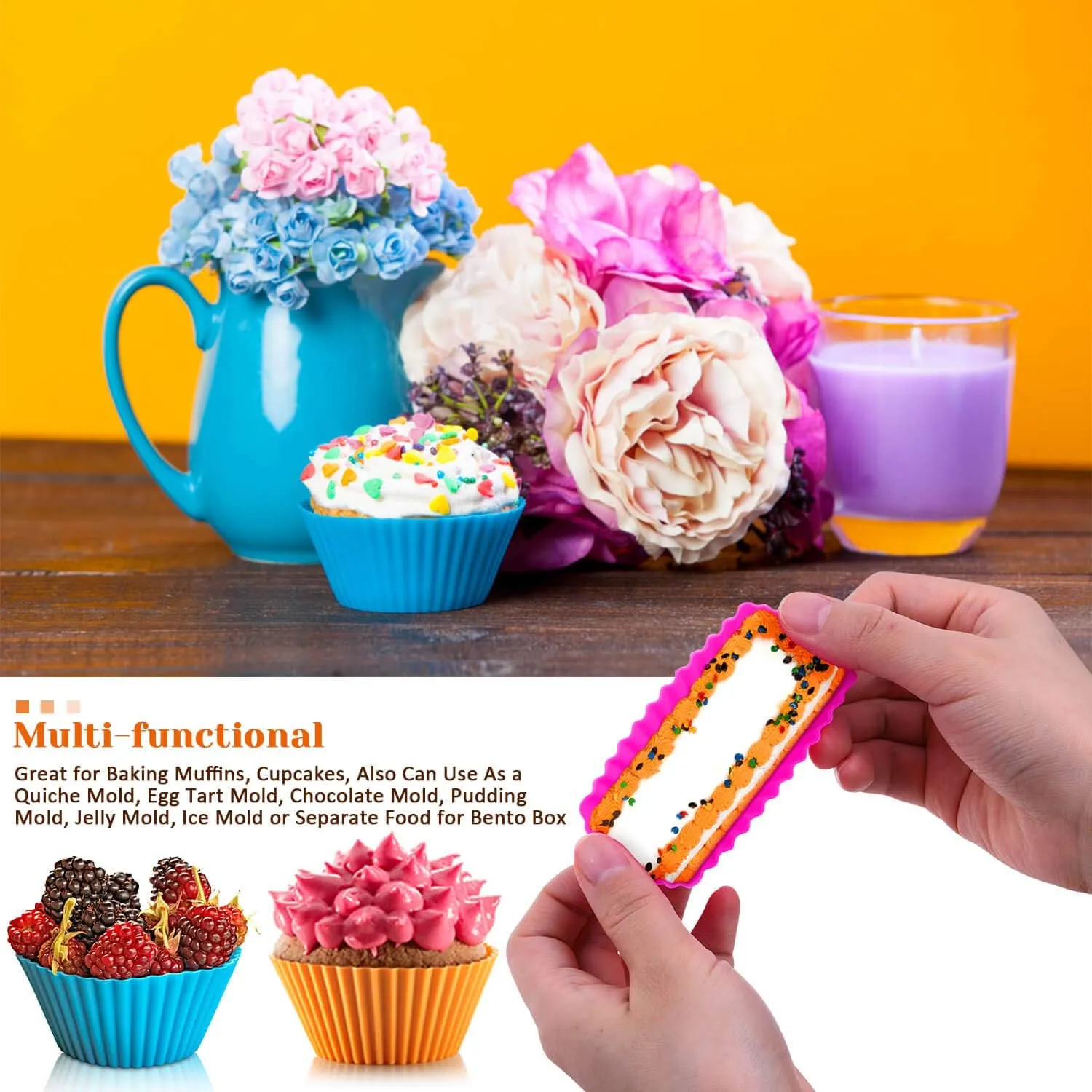 Juego De Moldes De Silicona Para Air Fryer - 3, 6 O 9 Unidades, Para Cupcakes, Muffins Y Tartas, Antiadherentes
