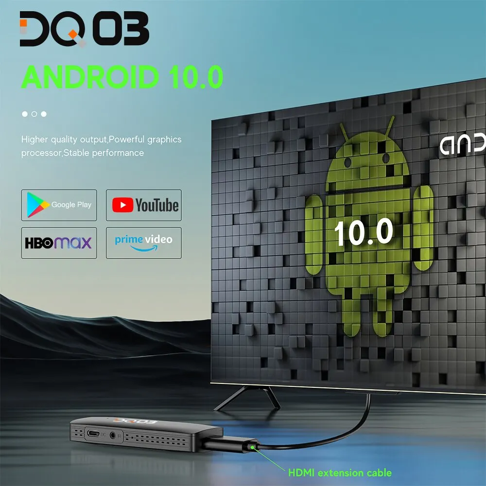DQ03 Mini TV Stick Android 10 Quad Core ARM Cortex... From Ddmyhome ...