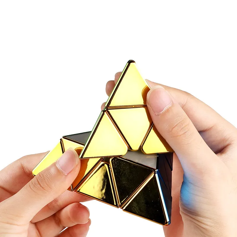 Sengso 3x3 Electroplated Magnetic Pyraminx rubik s cube