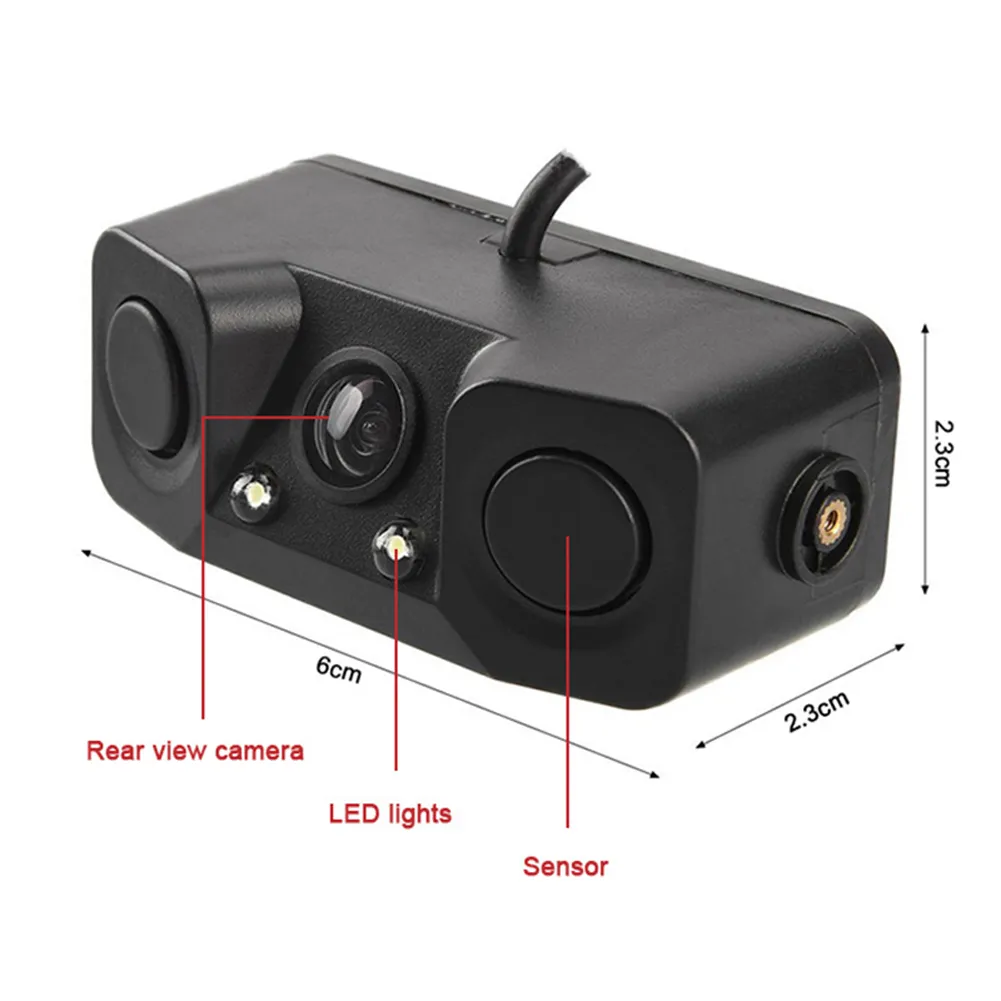 3-in-1 Reversing System: LED, Radar, Camera Ultrasonic Parking Sensor ...