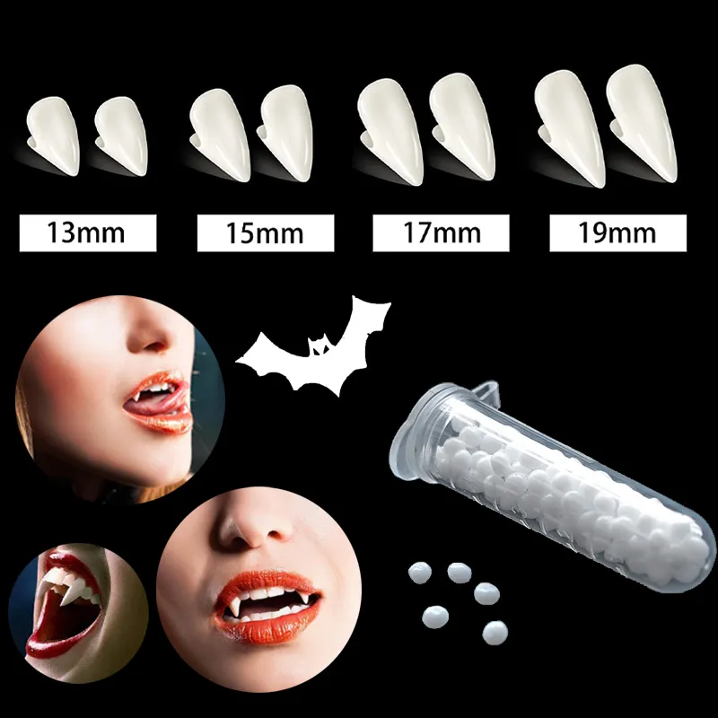 Halloween Vampire Zombie Teeth - DIY Solid Resin False Teeth with Glue