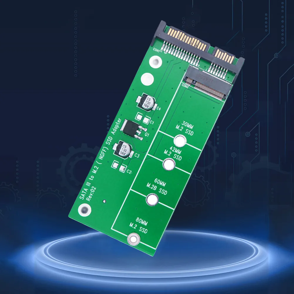 Hard Disk Card Reader B Key M2 SATA Riser SATA3 6G Card M2 To SATA Adapter 2.5 Inch SSD Adapter Card for 2230-2280 M.2 SATA SSD