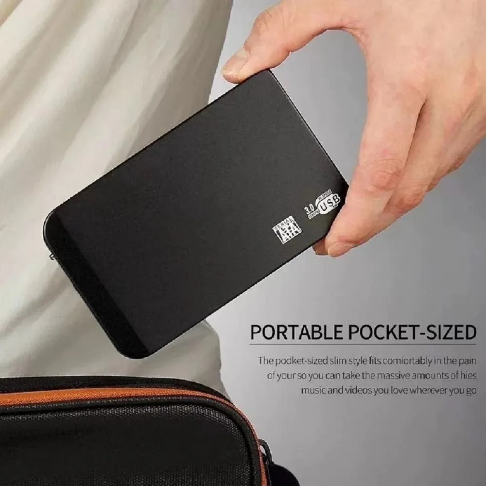 External Hard Drive 2TB Portable SSD 1TB Solid State Drive High-Speed Hard Disk External Storage Device for Pc/Mac/Laptop/Phone