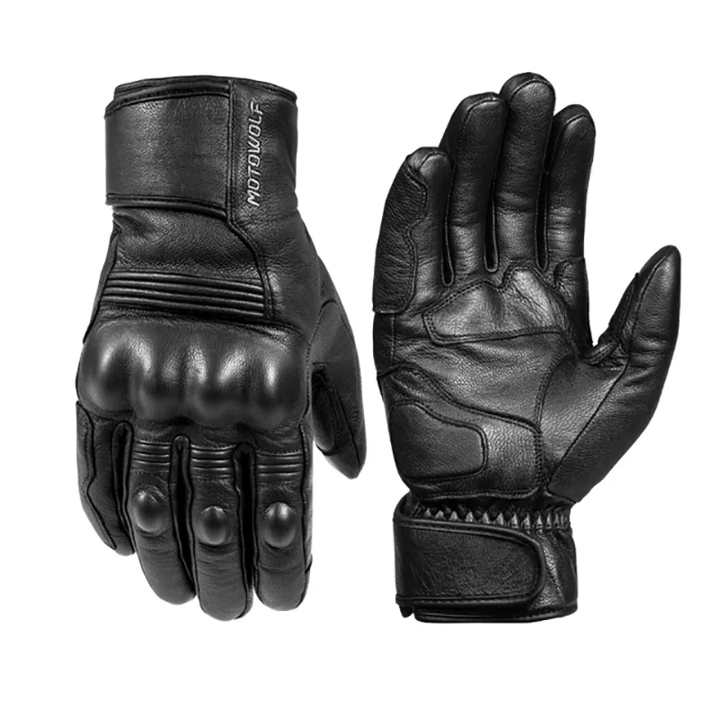 Genuine leather motorcycle gloves clearance