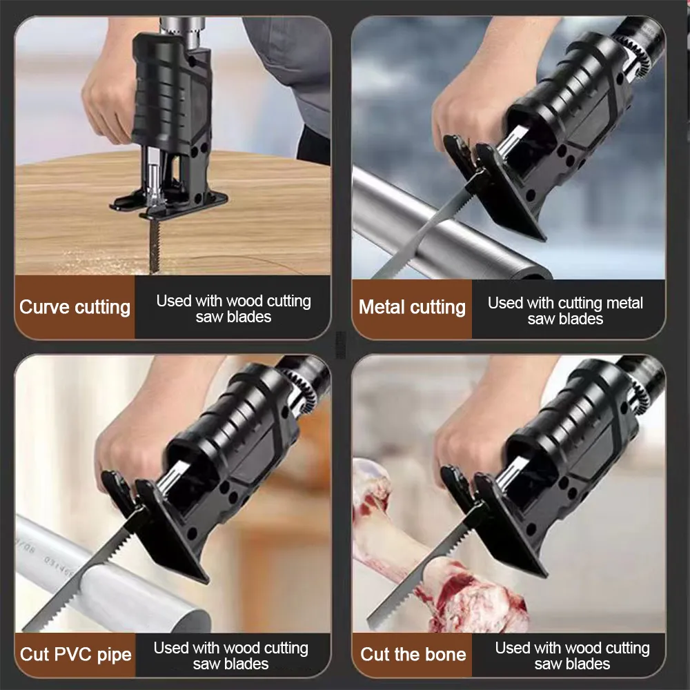 Wholesale Electric Pistol Drill Set With 65mm Reciprocating Saw Blade Adapter And Conveter Handle Ideal For Woodworking Cutting And Carpentry From Homepro5 12.24 DHgate.Com
