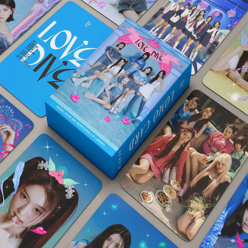 54-Piece Kpop Photocard Set Featuring IVE TWICE ITZY 2024 Korea