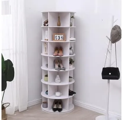 Rotating Shoe Innovative Shoe Storage Rotating 7-Tier Shoe Rack