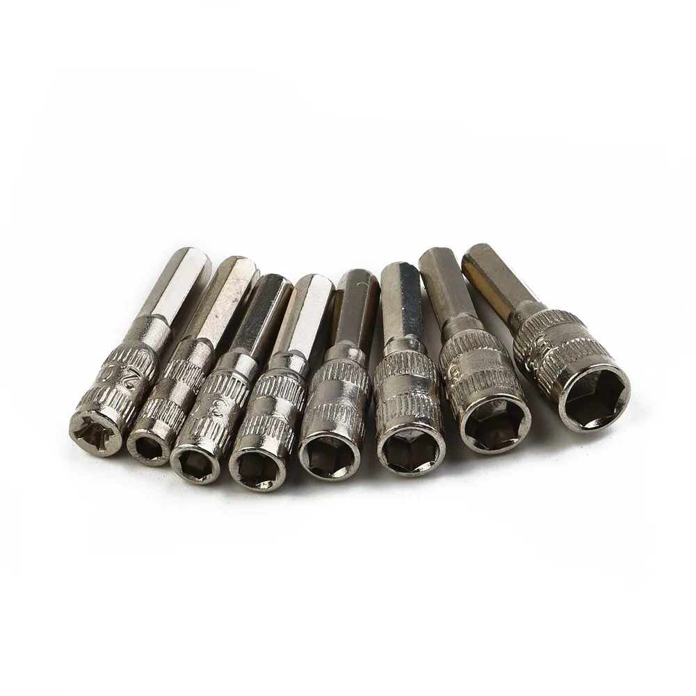 2 Pcs 1/4" Quick-Change Hex Shank 8mm Magnetic Nut