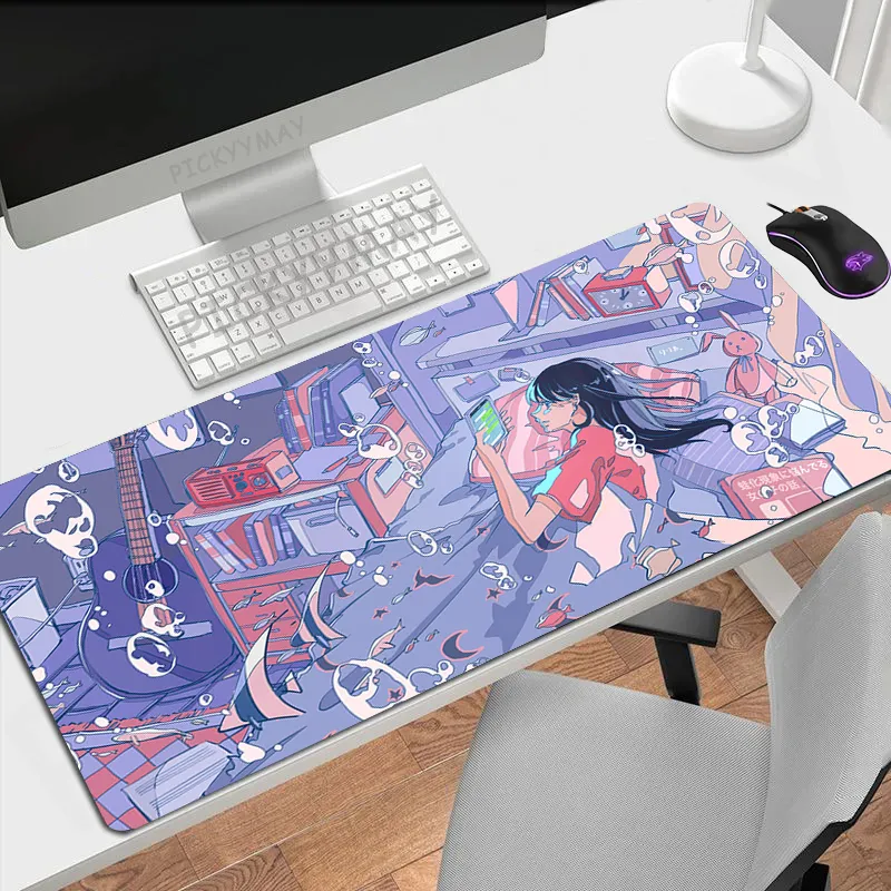 Large Mouse Pad Gaming Anime Rx7 JDM Black Mountain Cool Desk Mat Long Big Mousepad