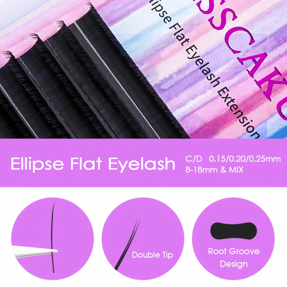 EMILYSTORES Wimpern-Extensions 0,20 Mm D-Curl 9 Mm – Seiden-Mink-Look Im Tablett