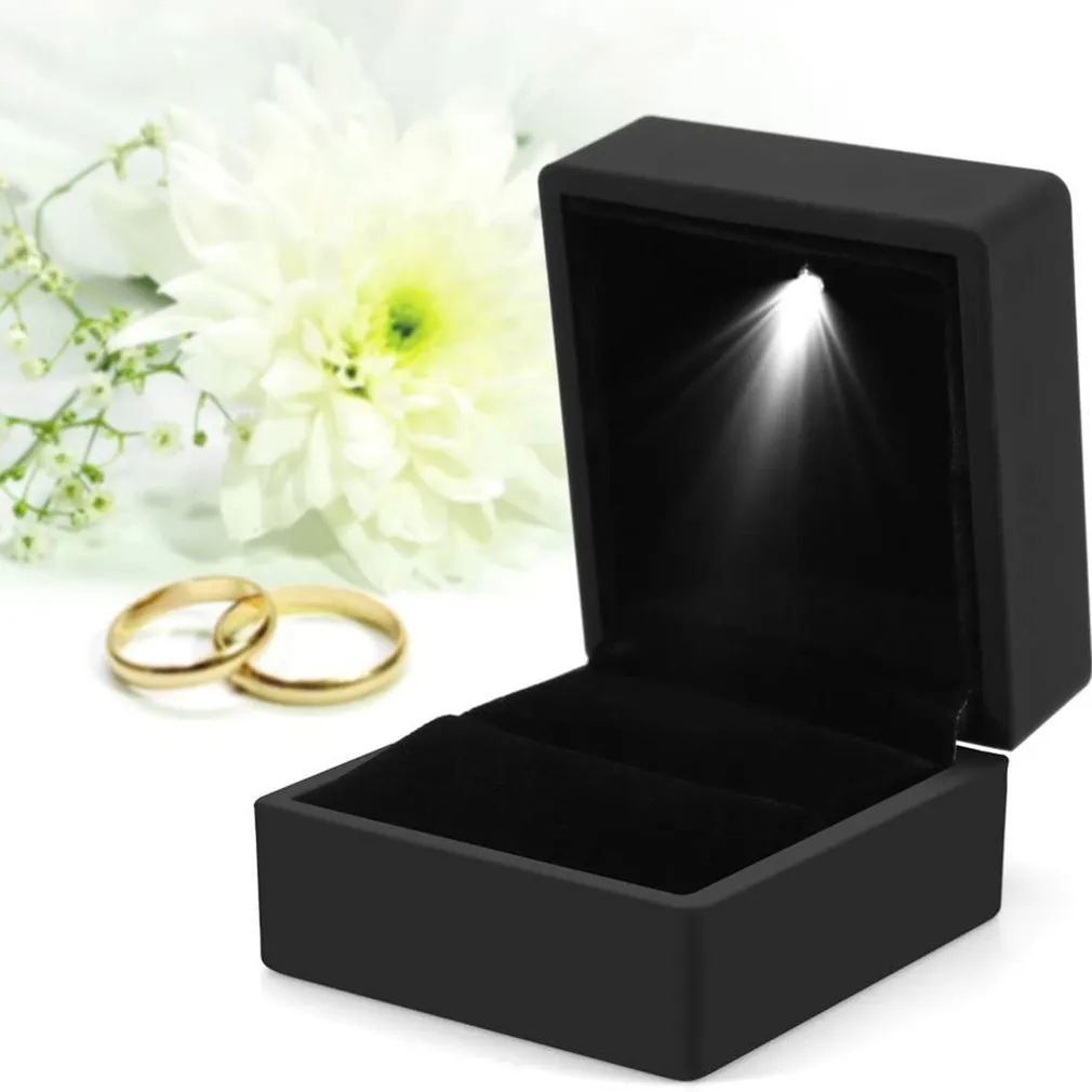 LED Ring Box: Engagement Ring Box With Light, Jewelry Box Organizer For ...