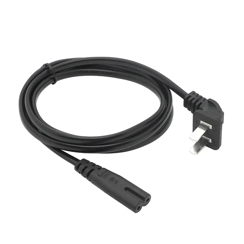 Right Angle Apple TV Power Cord 90 Degree US 2PIN To Japan 2pin