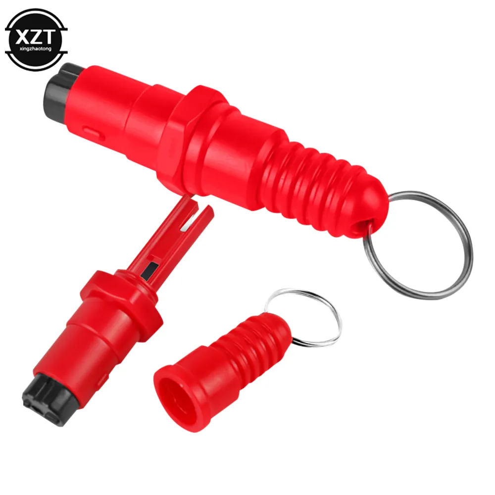 TaiShi Auto Emergency Life-Saving Hammer - Car Window Breaker & Seat Belt Cutter Tool - Red, Compact Safety Device