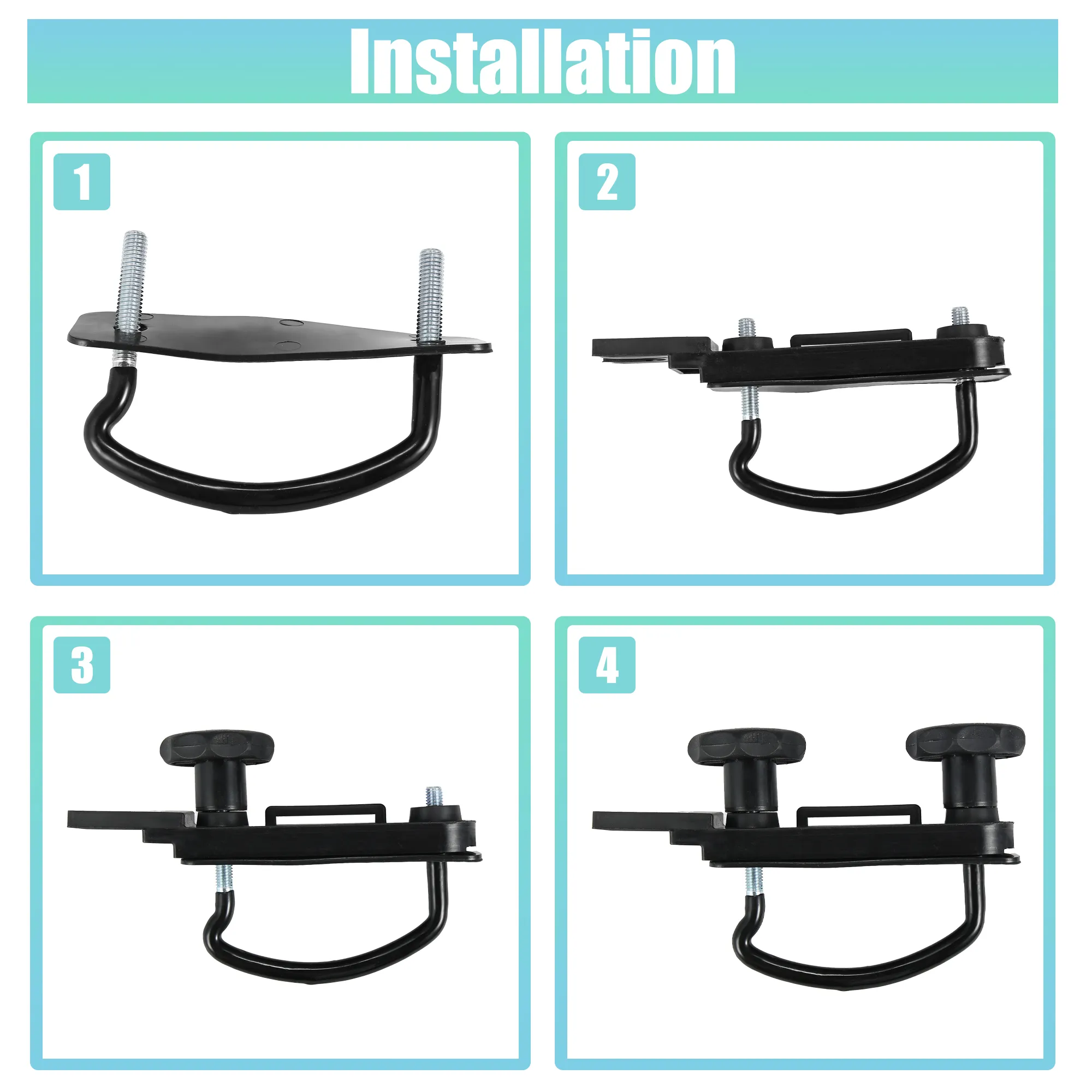 Rooftop Cargo Carrier 4-Pack Universal Roof Rack U-Bolt Clamps
