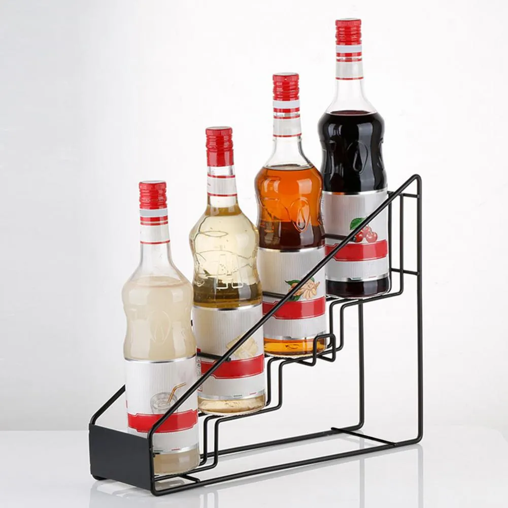 2 Tier Coffee Syrup Display Rack - 6 Bottles - Espresso Parts