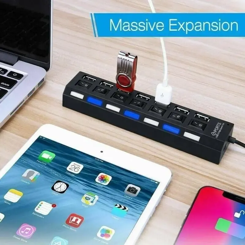Laptop USB Hub 4 Port USB 2.0 Multiport Adapter... From Ddmyday, $20.45 ...