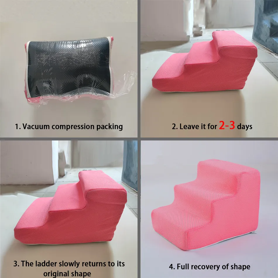 Pink Ramp Step Wholesale Pink PU Dog Stairs Ramp 3 Step Safety Pet Ramp For... From ...