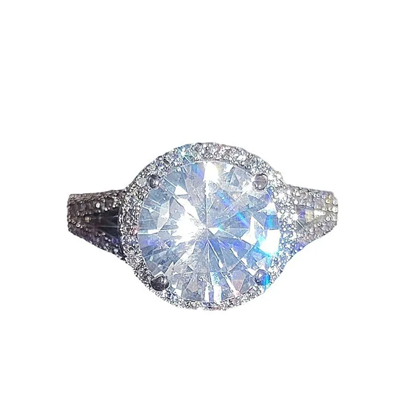 Classic Heart & Arrow Sterling Silver Zircon Women's Ring_voghion.com