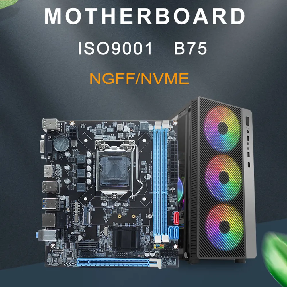 B75 Micro-ATX PC Motherboard Gaming Kit With Core i5 3570 Processor and 16GB Memory Kit DDR3 RJ45 Support 1066/1333/1600 MHZ