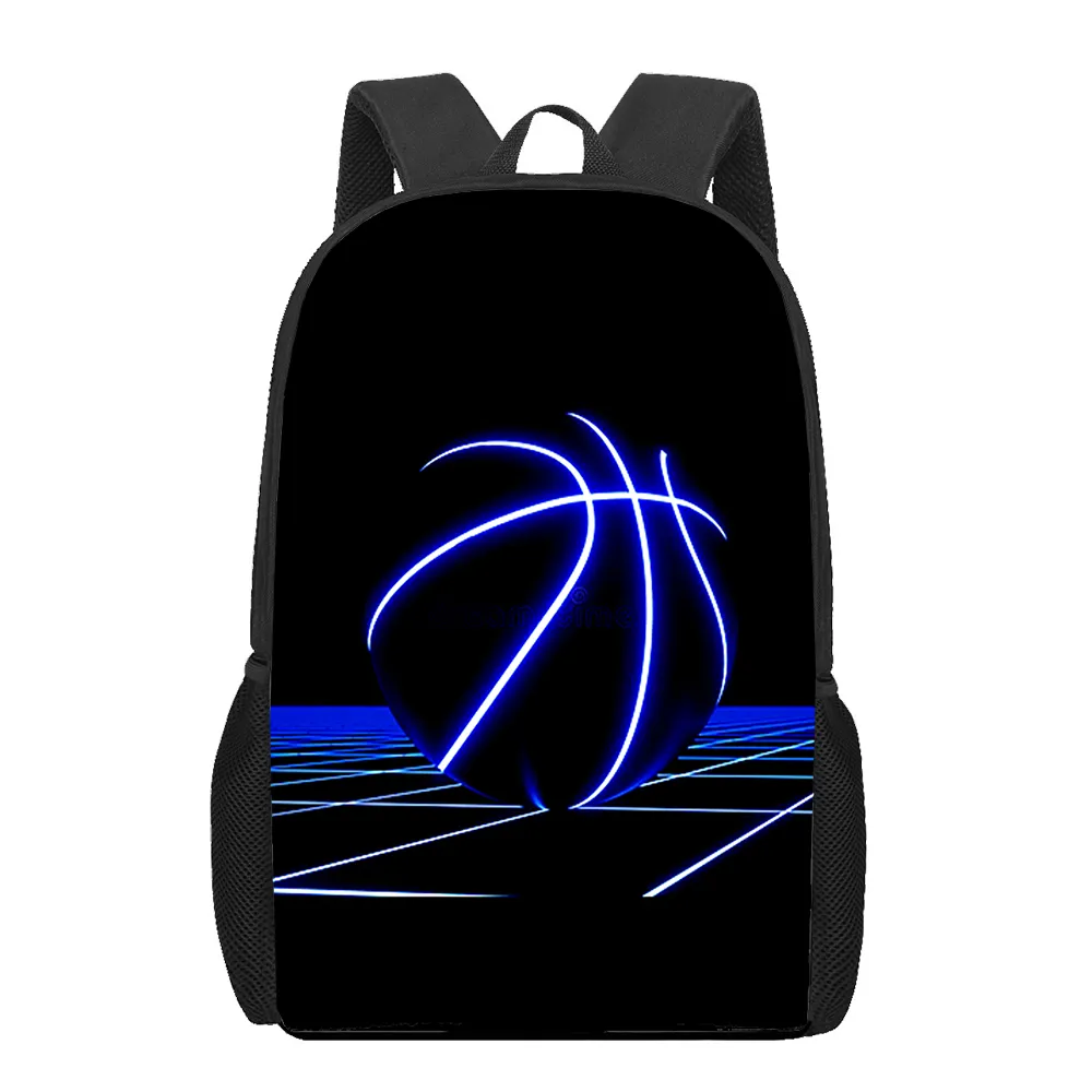 Cool Basketball Print School Backpack for Girls, Boys, Kids, Women