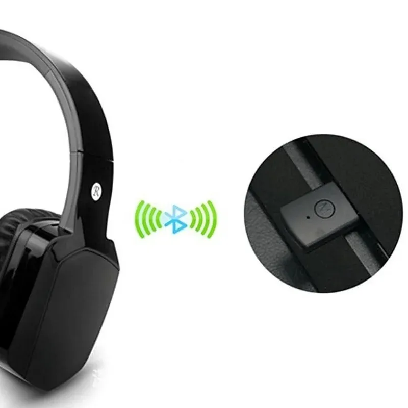 Bluetooth Headset Dongle 2024 Wireless Audio Transmitter Adapter for PS5 PS4 Game Console PC Laptop Black