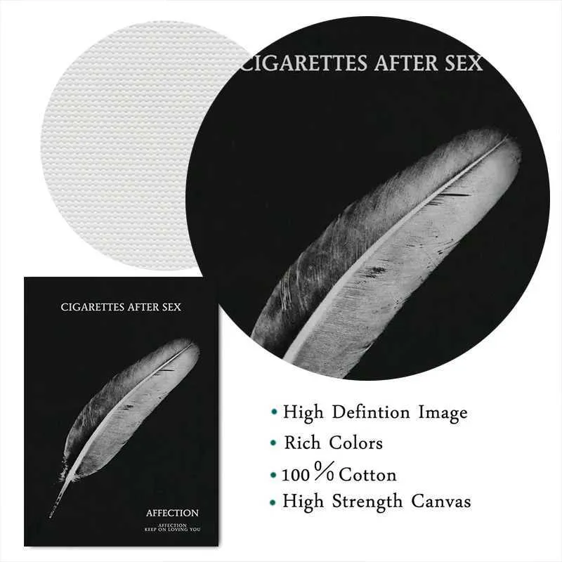 cigarettes after sex painting XIAOMB Poster Album Cover Poster for Room Aesthetic Poster Decorative Canvas Wall Art Living Room Posters Bedroom Painting 12x18inch(30x45cm) in Kenya Interior design styles Black Canvas Cigarettes After Sex