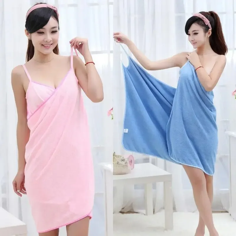 Wearable Microfiber Bathrobe Woman Shower Female Soft Bath Towel For Adults For Home Textiles Bath And Sauna Towels Fast Drying From 1 59 DHgate
