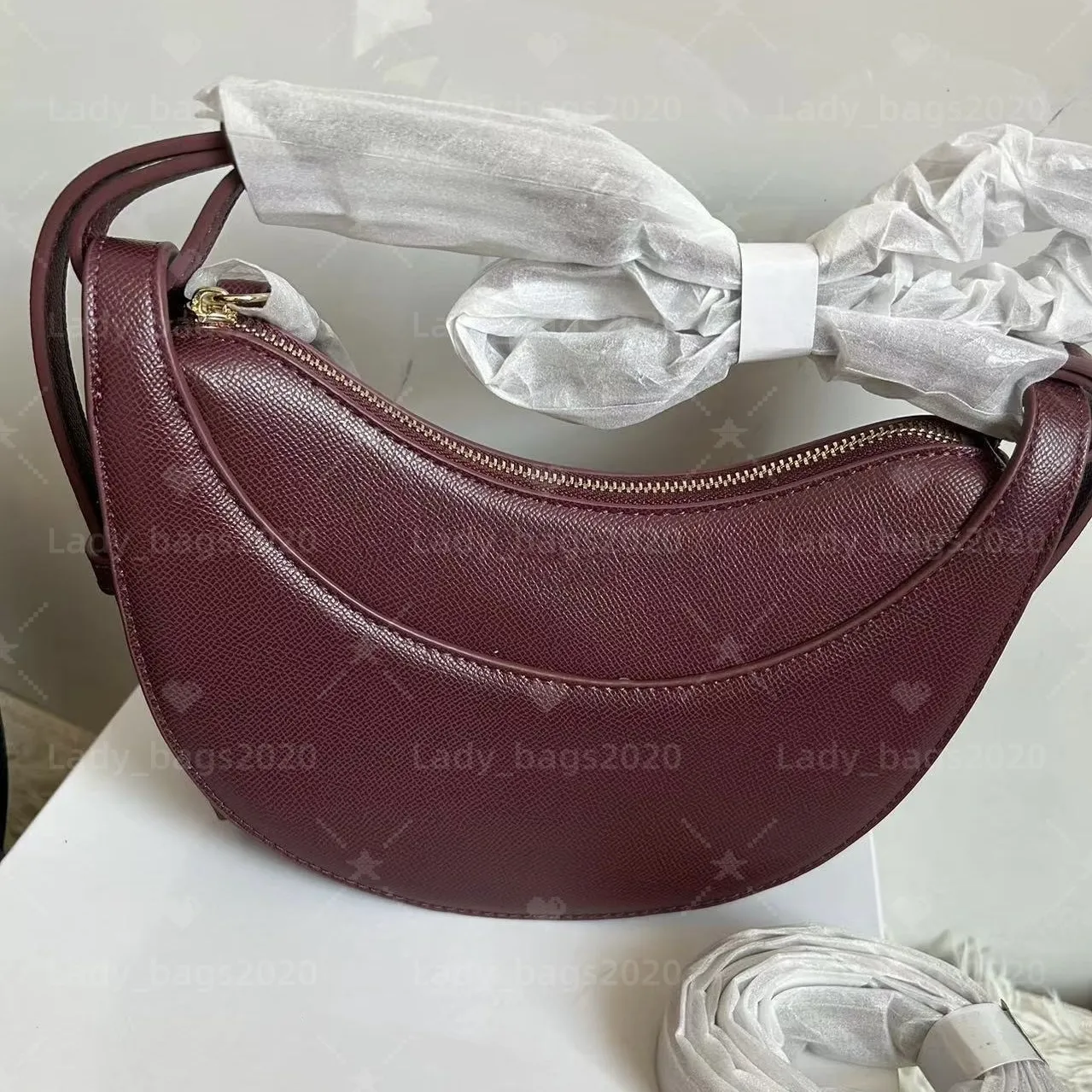 UN NANO Half Moon Cyme Brown Leather Tote 5A Full Grain UN NANO Half Moon Cyme Brown Leather Tote 5A Full Grain
