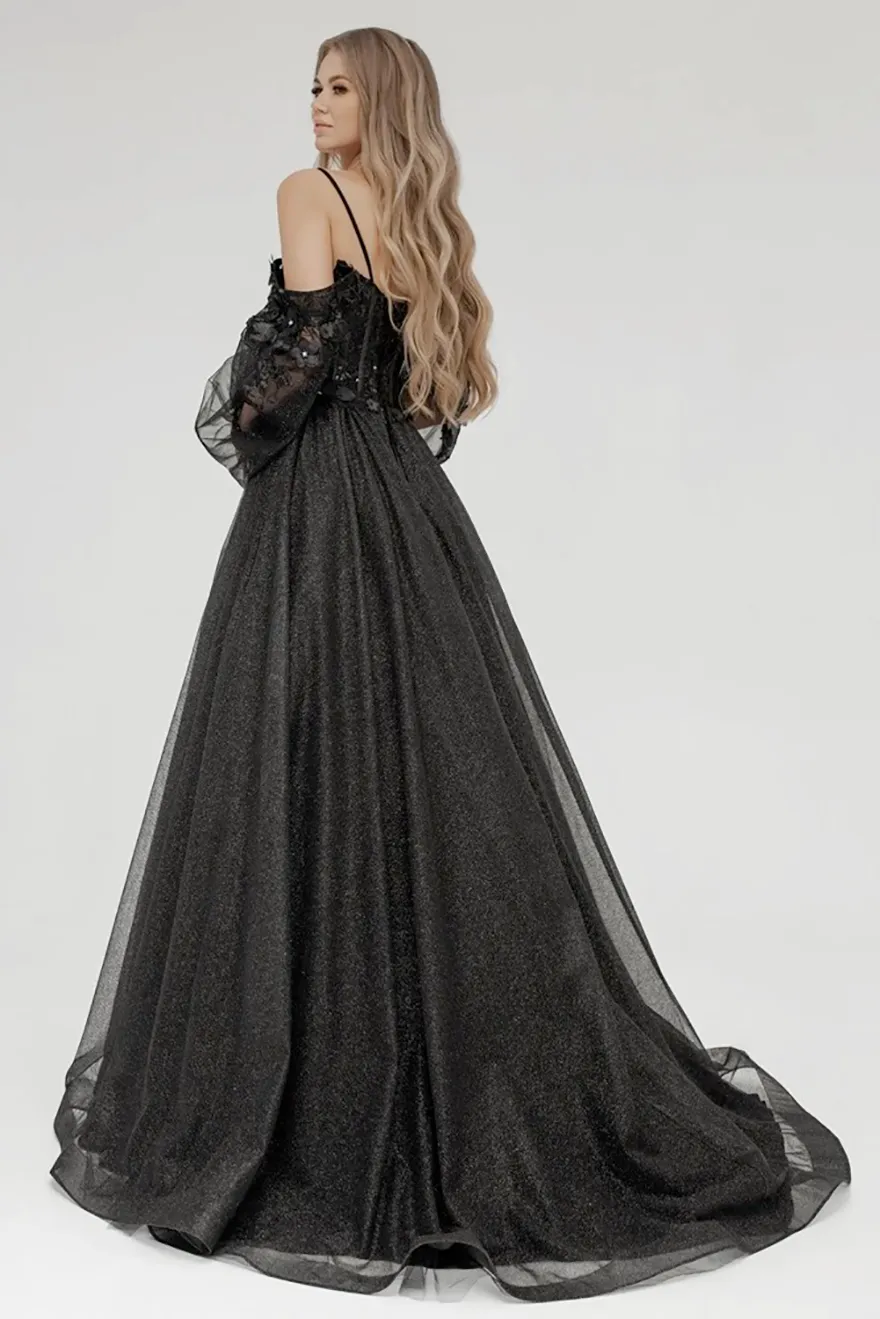 Wedding Black Gothic Dresses Off Shoulder Long... From Missweddingdress ...