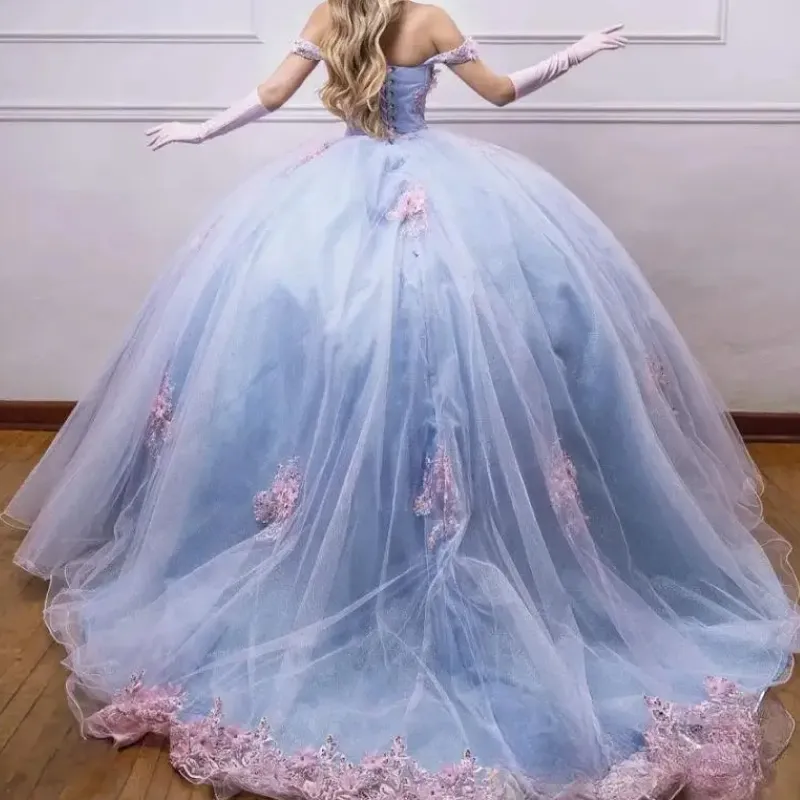 Sky Blue Princess Junior Prom Dress GTEEN045