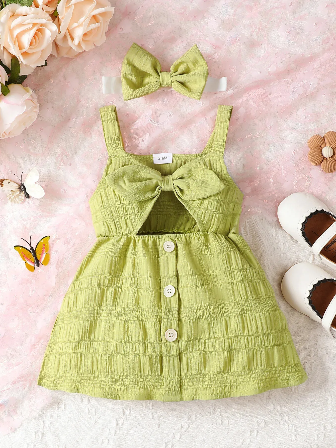 Toddler Girls Summer Dress Green Bow Sling Hollow... From Kuo08, $8.25 | DHgate.Com Toddler Girls Summer Dress Green Bow Sling Hollow... From Kuo08, $8.25 | DHgate.Com
