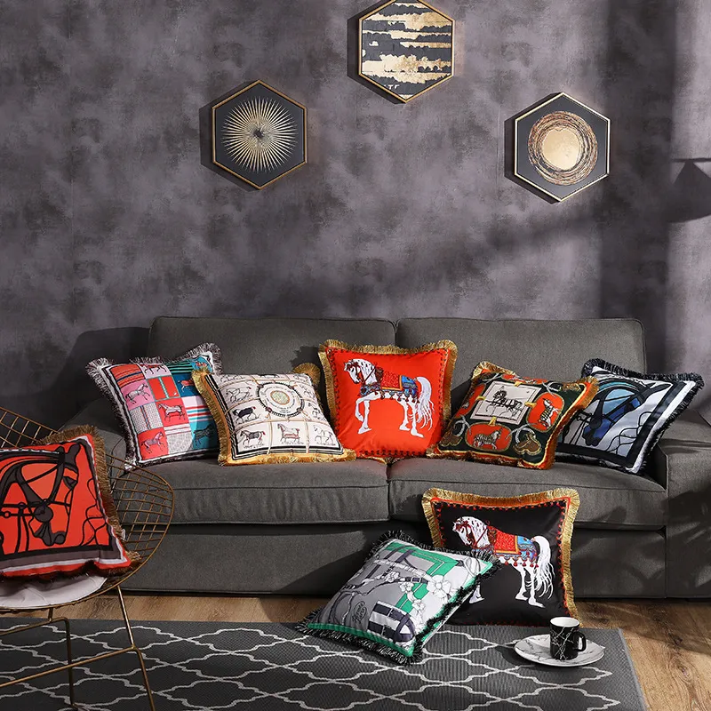 Save Big on Bulk Throw Pillow Covers 18x18 18x18 Inch Pillow Covers, Luxury  Patterned Fringe Throw Pillow Cushion Cover, Modern Fashion Style Sofa