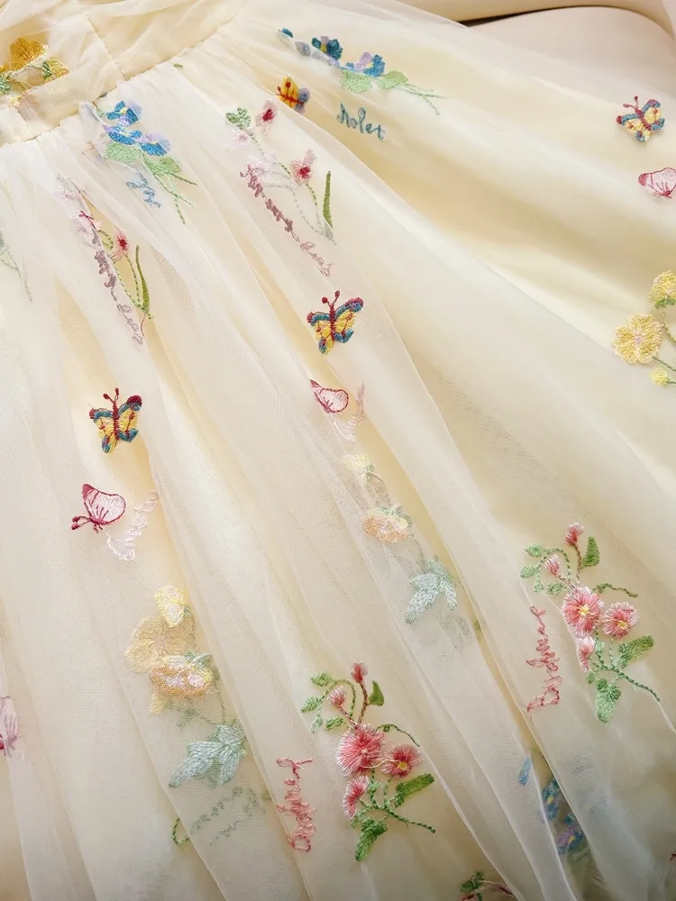 Spring Summer Multicolor Floral Embroidery Mesh Midi Dress with Spaghetti Strap and Sweetheart Neck from Dhgate Basic & Casual Dresses - price 81.64 Spring Summer Multicolor Floral Embroidery Mesh Midi Dress with Spaghetti Strap and Sweetheart Neck from Dhgate Basic & Casual Dresses - price 81.64