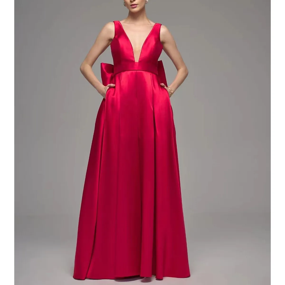 burgundy petite maxi dress Simple Burgundy A-line Long Sleeves Prom Dresses SP822 main image 0