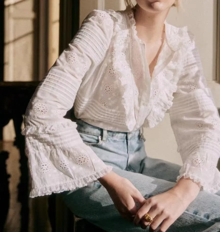 yilon lace gather tops イロン Lambent Lace Long Sleeve Tie Top | Ivory | Tops | Shona Joy