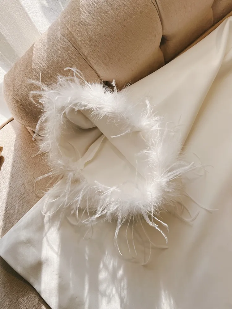 White Solid Color Feather Decoration Lapel Neck Long Sleeve Mini Casual  Dress for Women from Dhgate Basic & Casual Dresses - price 101.08
