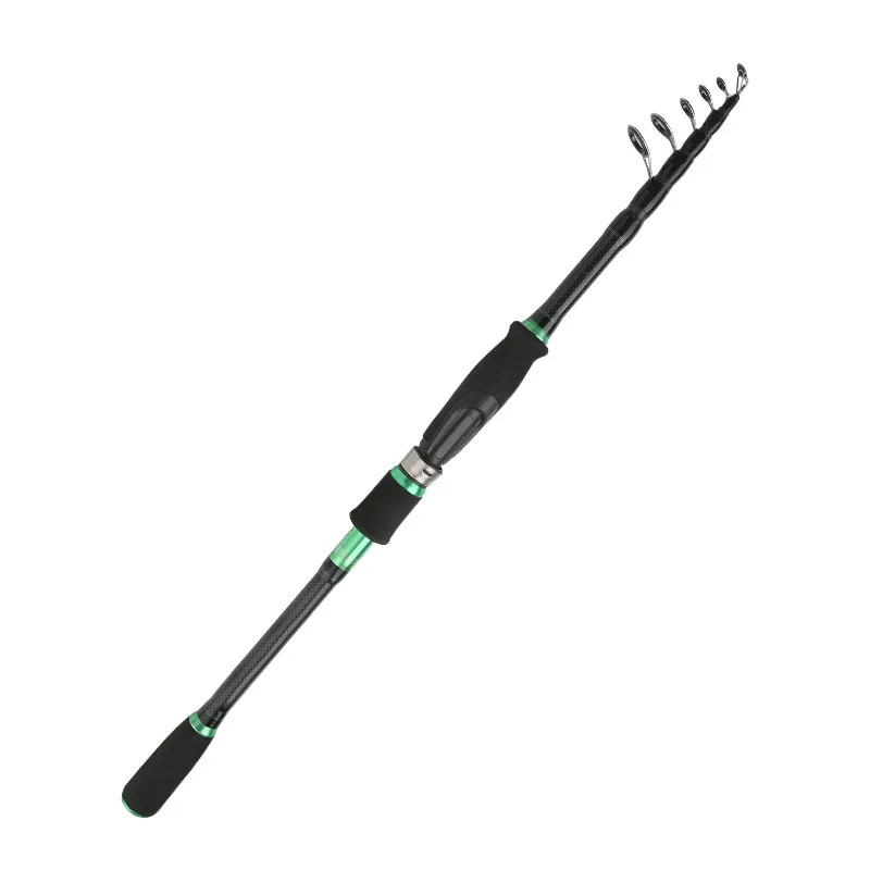 Super Hard Telescopic Fishing Rod 99% Carbon Fiber 2.1 3.6M Carbon Spinning Pole Sea Fishing-804157