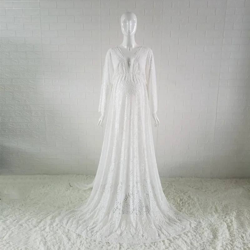 Boho Lace Ankle-Length Maternity Dress with V-Neck and Full Sleeves for  Summer Photography from Dhgate Sleep & Lounge - price 224.63