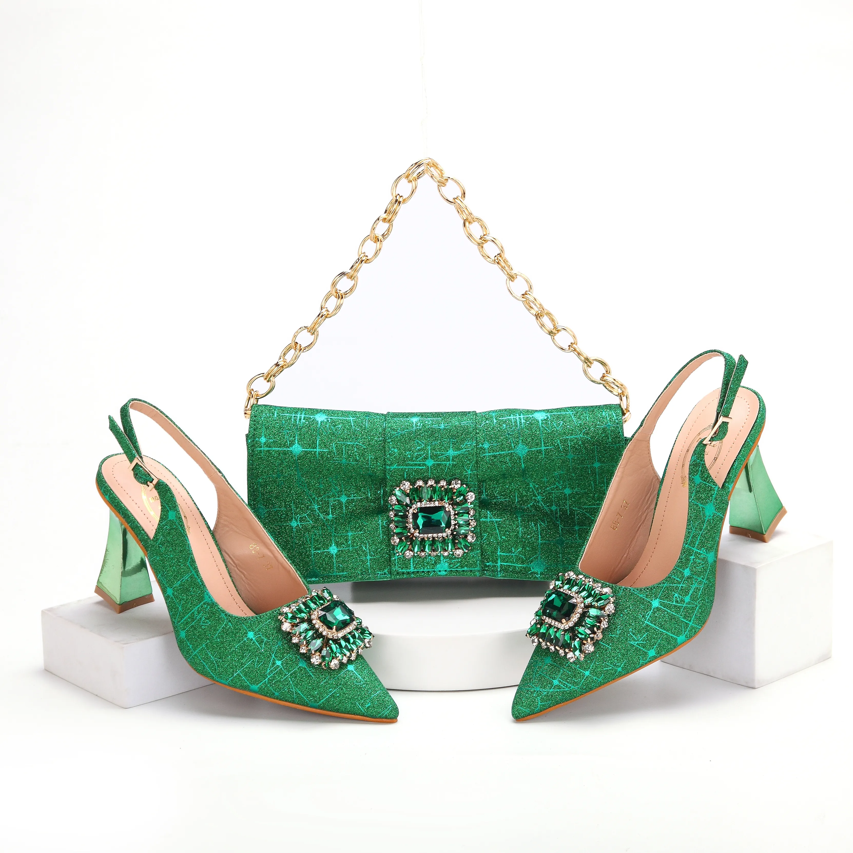 green dress shoes and matching bag Italian Shoe Set for Party Pumps and Purse from Dhgate Shoe Parts & Accessories green shoes and bag for wedding