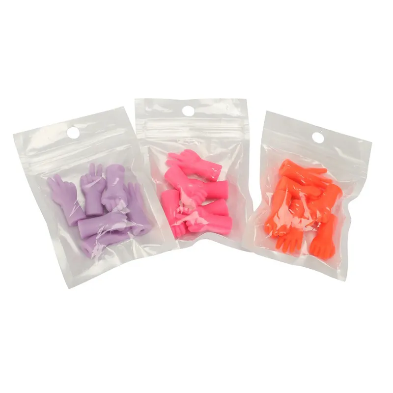 Rockin' Needle Protectors: 6Pcs Rubber Knit Tip Covers With Rock Paper Scissors
