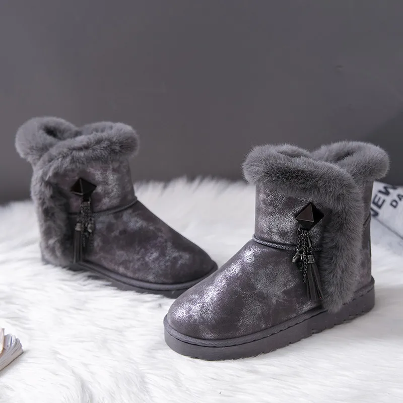 Comemore Women's Plus Furry snow boots women 2022