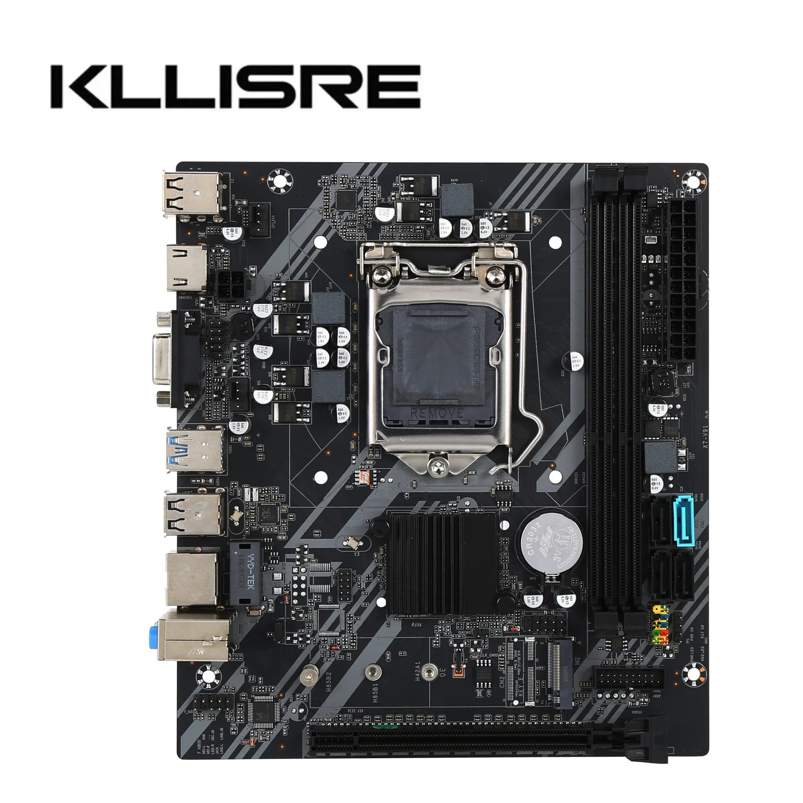 Kllisre B75 desktop motherboard kit with Core i7 3770 2 x 8GB = 16GB 1600MHz DDR3 support M.2 NVME USB 3.0 SATA3.0 ddr3 memory