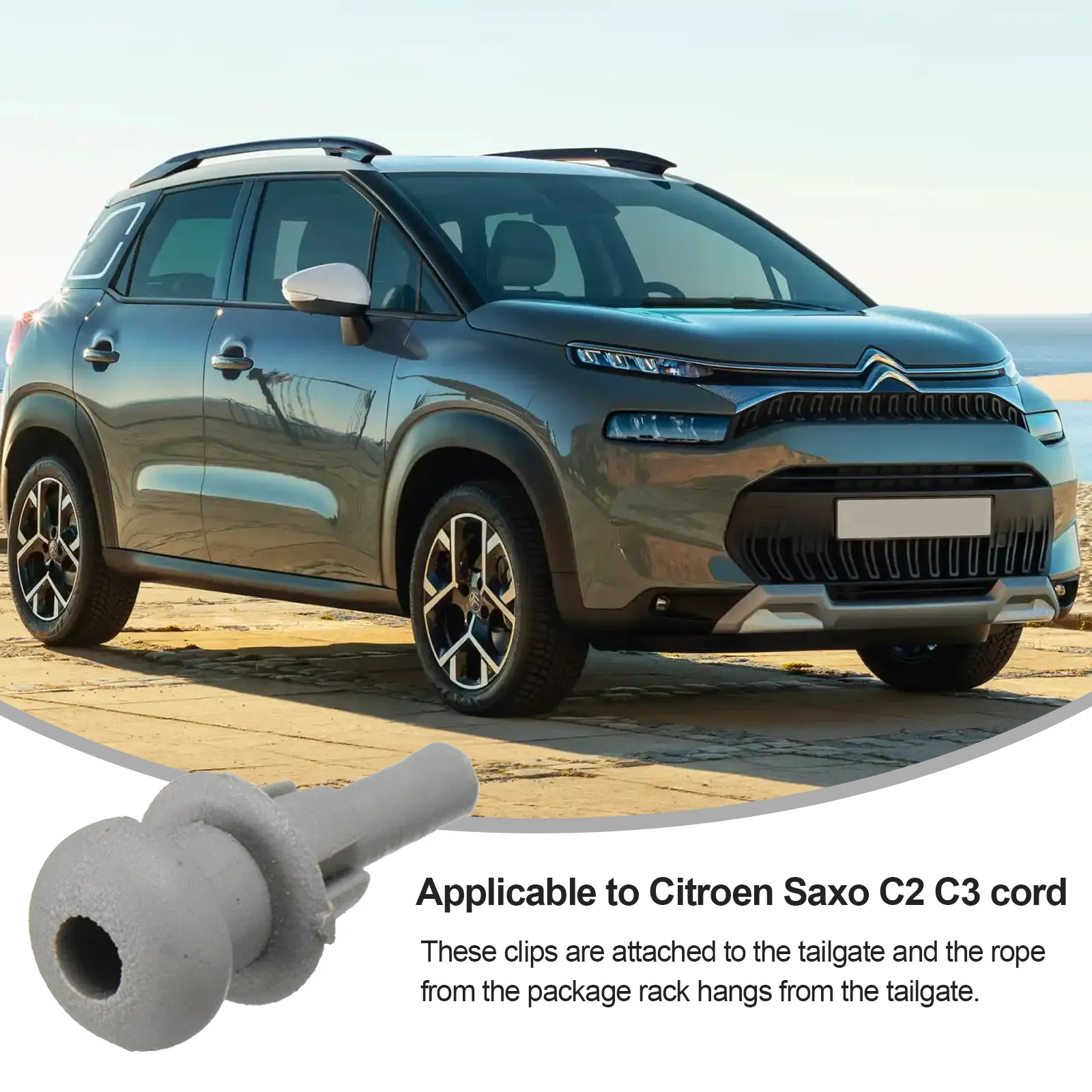 Car Parcel Shelf Clips Rear Trunk Tray Boot Hook for Citroen C3 2002- C4  Cactus 2014- DS3 2009-2015