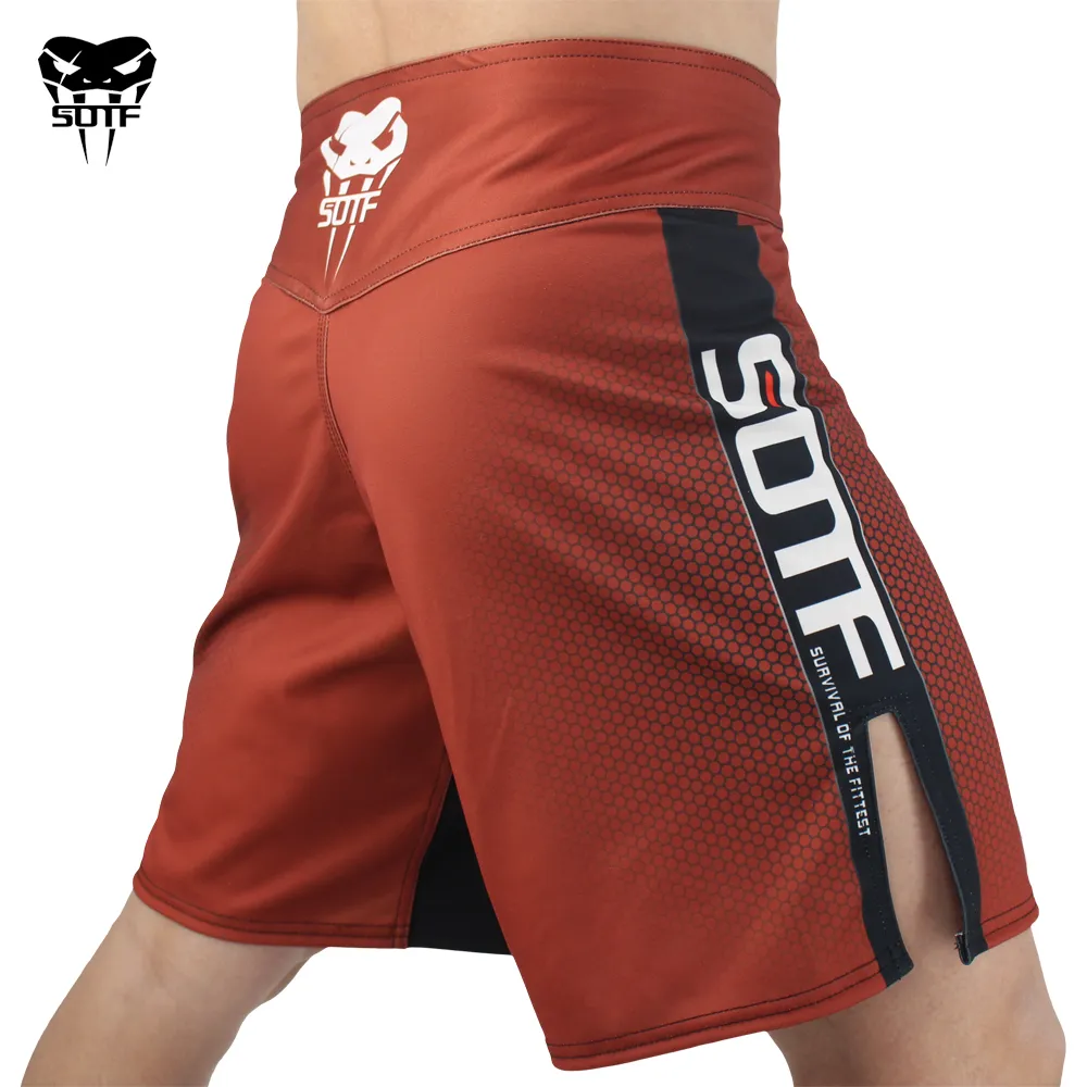 Red Boxing Shorts Mens Ringside Pro-Style Boxing Trunks, Satin