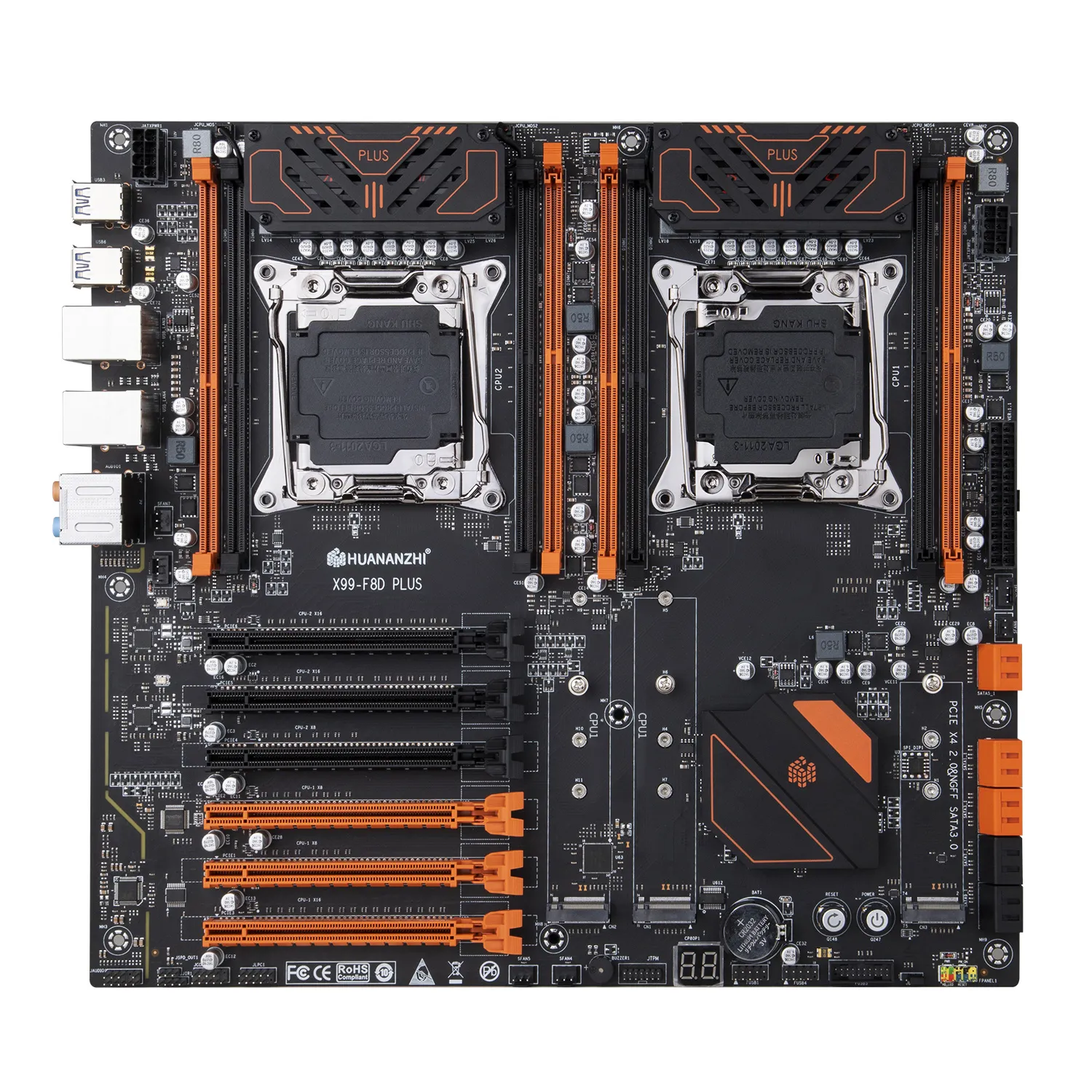 マザーボード Huanzhi X99-F8D XEON E5 2696V3 x2 36C72T HUANANZHI X99 F8D Plus Motherboard w/ Dual Intel Xeon E5
